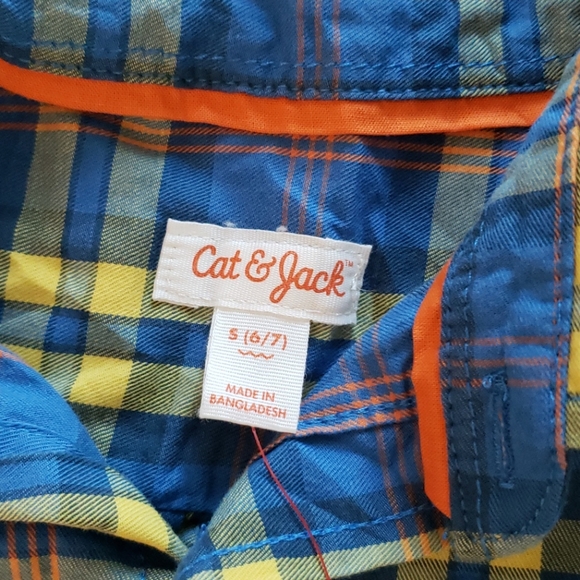 Cat and Jack Button Down Plaid Shirt - Picture 2 of 5